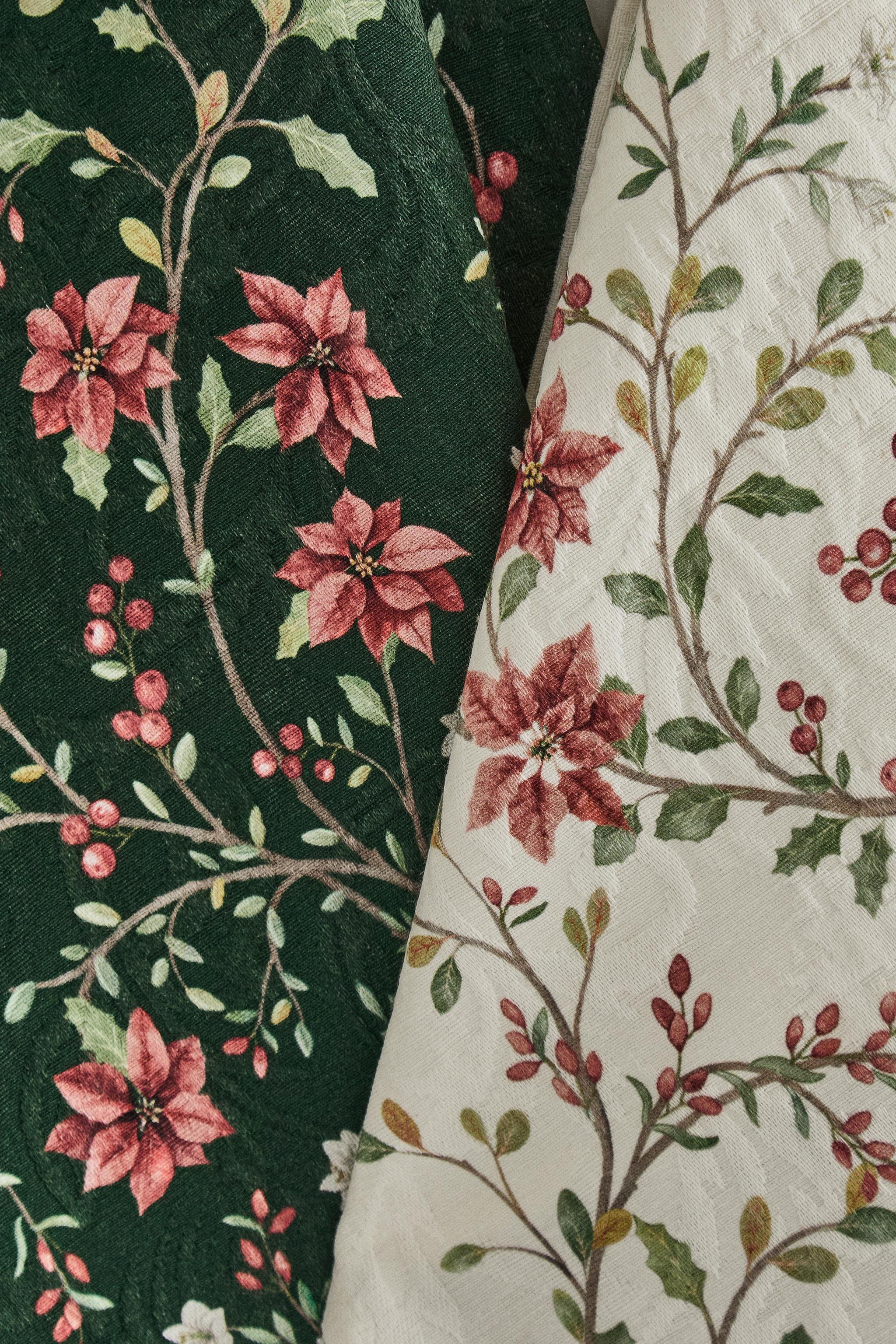 SET OF CHRISTMAS JACQUARD COTTON KITCHEN TOWELS (SET OF 2)